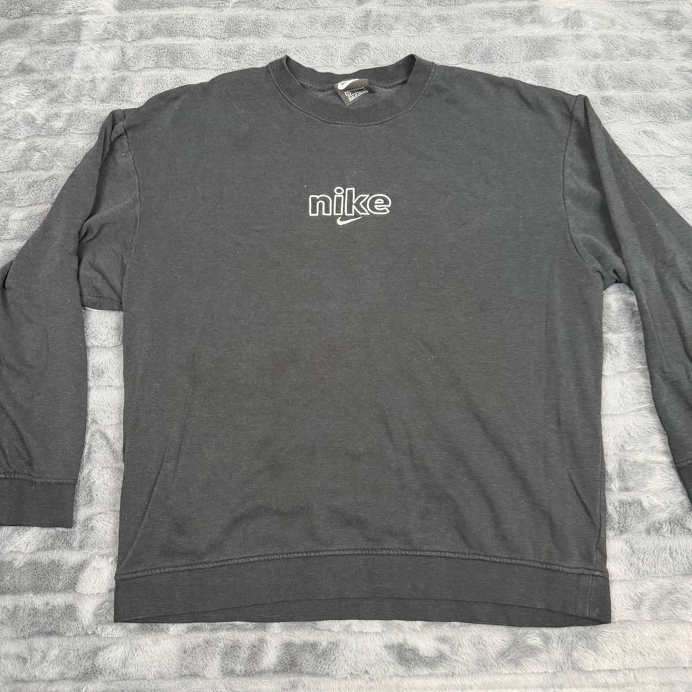 Nike Sportswear Essential Fleece Crewneck Sweatshirt Black DC0661-010 Mens L